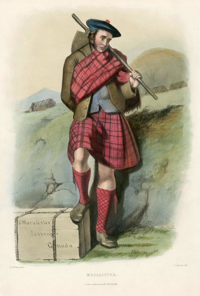 Macalister, da The Clans of the Scottish Highlands, pub.1845 da Robert Ronald McIan